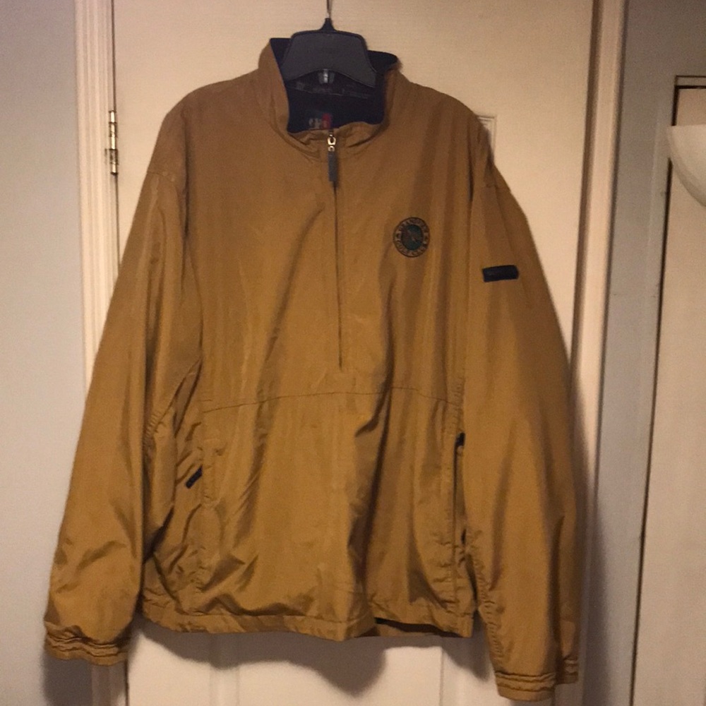 Men’s Sunice Grandview Golf Club Pullover Windbreaker Jacket Mustard Size L